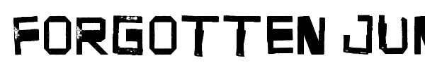 Forgotten Junk font preview